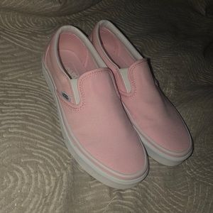 Light Pink slip on vans